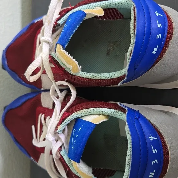 Nike Daybreak Type N. 354 Shoes Burgundy And Blue Suede Mesh Size 7