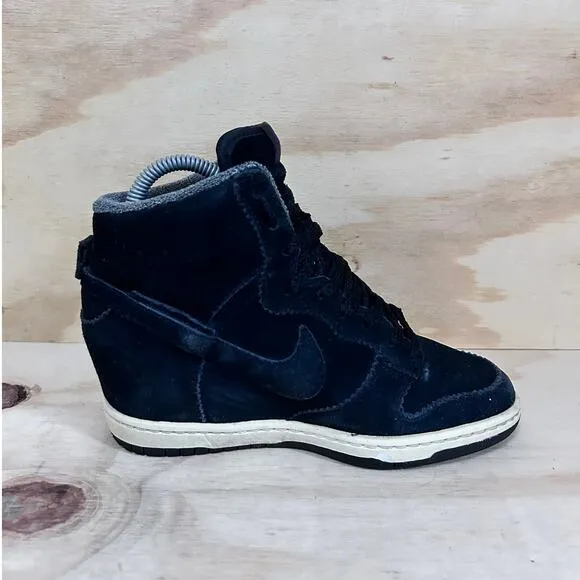 Nike - Dunk Hi Hidden Wedge - Sneakers - Black - Women's - 7 - 528899-014