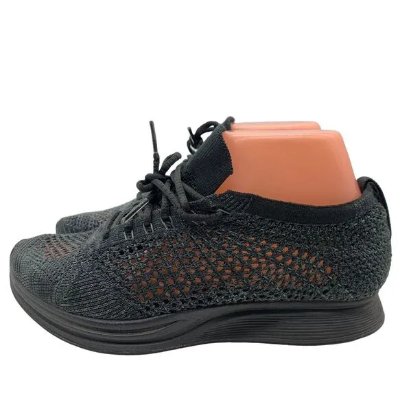 Nike Flyknit Racer Triple Black Anthracite Sneakers Running Shoes Sz 4.5y #20