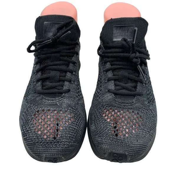 Nike Flyknit Racer Triple Black Anthracite Sneakers Running Shoes Sz 4.5y #20