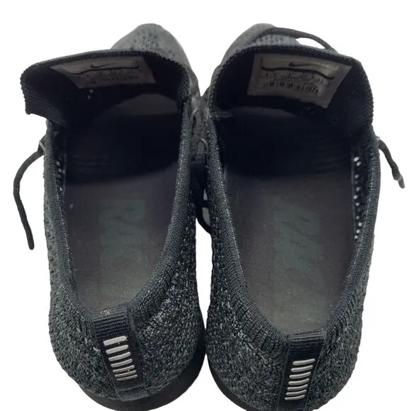 Nike Flyknit Racer Triple Black Anthracite Sneakers Running Shoes Sz 4.5y #20