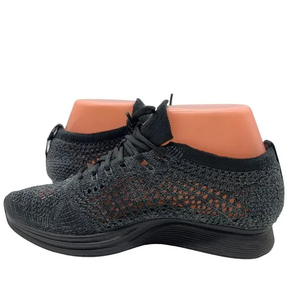 Nike Flyknit Racer Triple Black Anthracite Sneakers Running Shoes Sz 4.5y #20