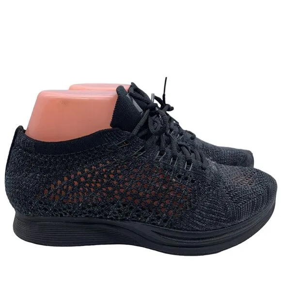 Nike Flyknit Racer Triple Black Anthracite Sneakers Running Shoes Sz 4.5y #20