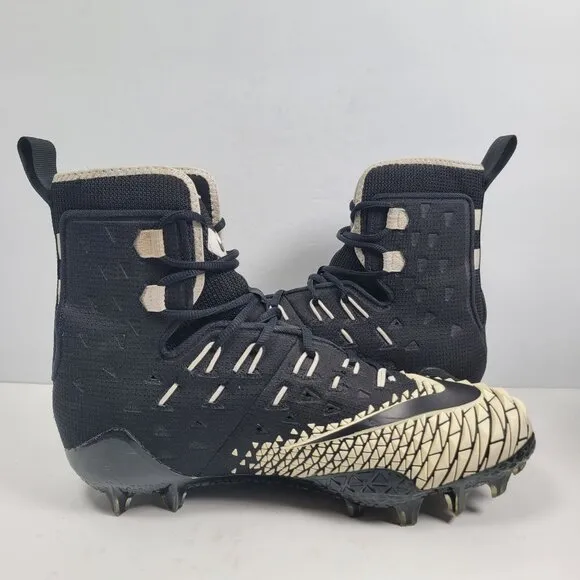 Nike Force Savage Elite TD Men's Black Football Cleats 857063-010 US Size 10.5