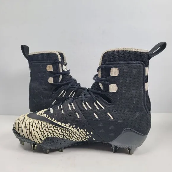 Nike Force Savage Elite TD Men's Black Football Cleats 857063-010 US Size 10.5