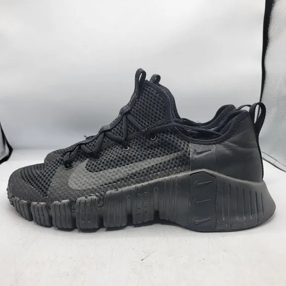 Nike Free Metcon 3 Mens 14 Triple Black Training Sneakers Shoes CJ0861-001