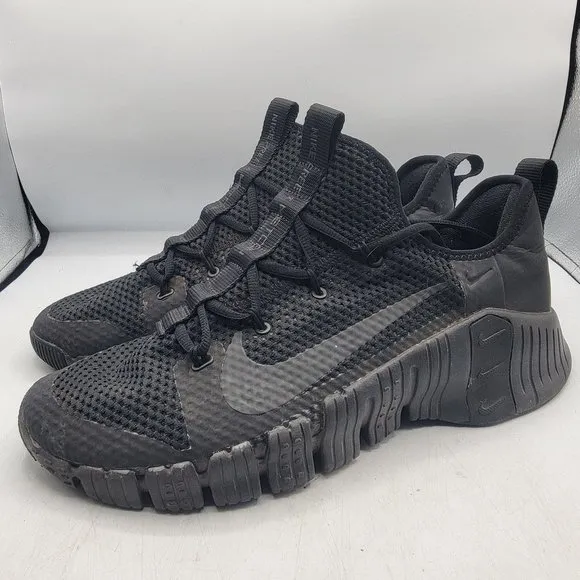 Nike Free Metcon 3 Mens 14 Triple Black Training Sneakers Shoes CJ0861-001