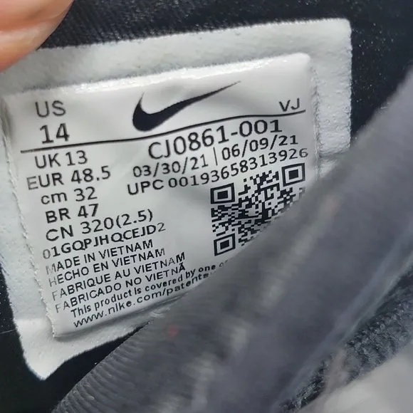 Nike Free Metcon 3 Mens 14 Triple Black Training Sneakers Shoes CJ0861-001