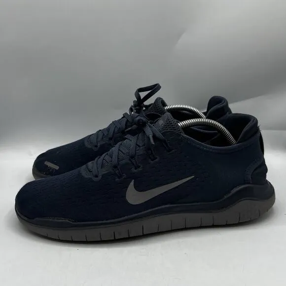Nike Free RN 2018 Mens Size 11 Blue Mesh Running Shoes Sneakers 942836-401