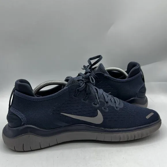 Nike Free RN 2018 Mens Size 11 Blue Mesh Running Shoes Sneakers 942836-401