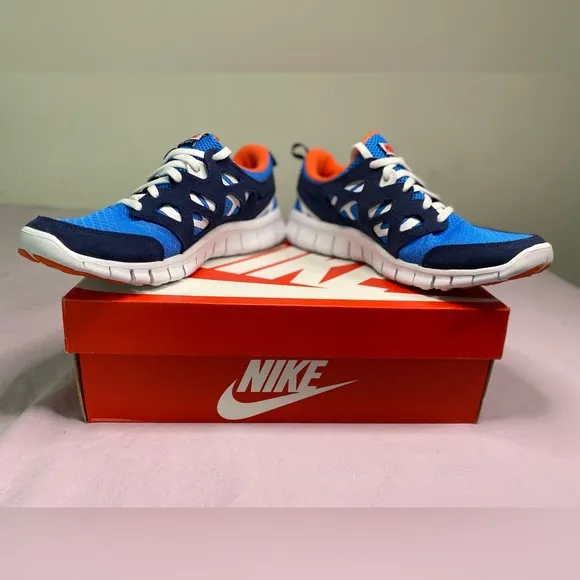 Nike Free Run 2 (GS) - Lt Photo Blue/Orange - Size 7y