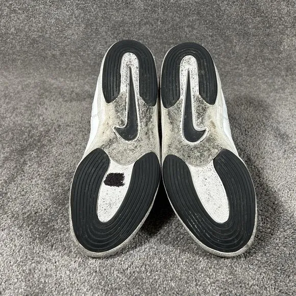 Nike Inflict 3 White Suede Black Swoosh Wrestling Shoes 325256-101 Mens Size 8.5