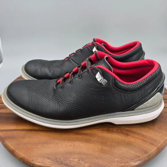 Nike Jordan ADG 4 Golf Shoes Men's 9.5 Black Cement Leather Spikeless Sneakers