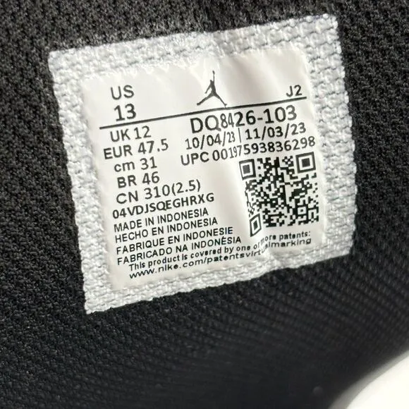 Nike Jordan Air 1 Mid Green Glow White/black Sneakers Size 13 DQ8426-103 New