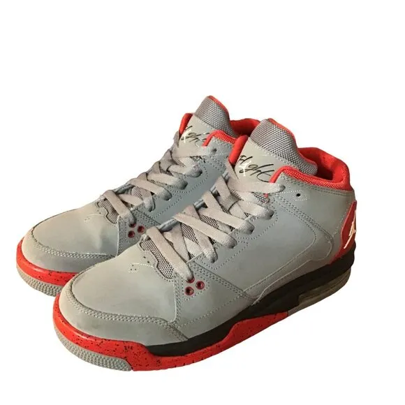 Nike Jordan Flight Origin Retro Youth Mens 6.5 Y Gray Suede Basketball Sneakers