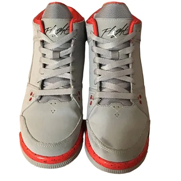 Nike Jordan Flight Origin Retro Youth Mens 6.5 Y Gray Suede Basketball Sneakers