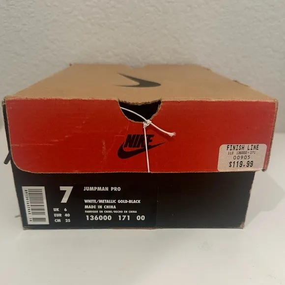 Nike Jordan Jumpman Pro OG Taxi Sneaker White/Black Size 7