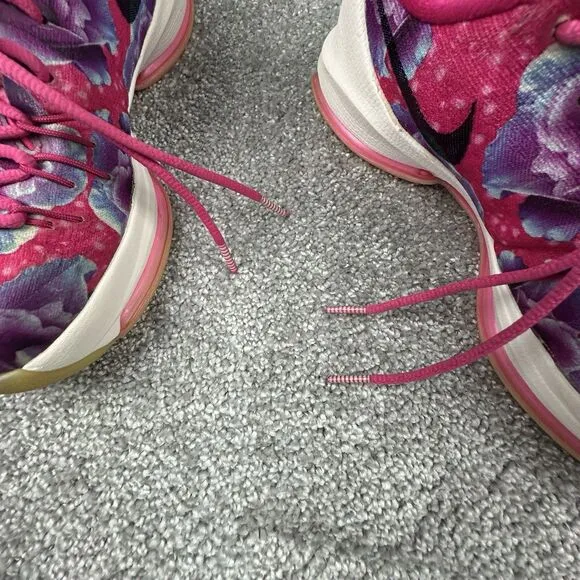 Nike KD 8 Aunt Pearl Basketball Sneakers Boys Youth 7 Pink Athletic Shoes
