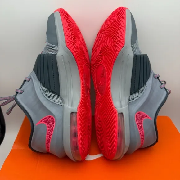 Nike KD VII Basketball Shoes Sneakers Athletic Comfort Gray Pink Kids 6Y