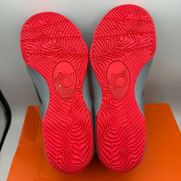 Nike KD VII Basketball Shoes Sneakers Athletic Comfort Gray Pink Kids 6Y