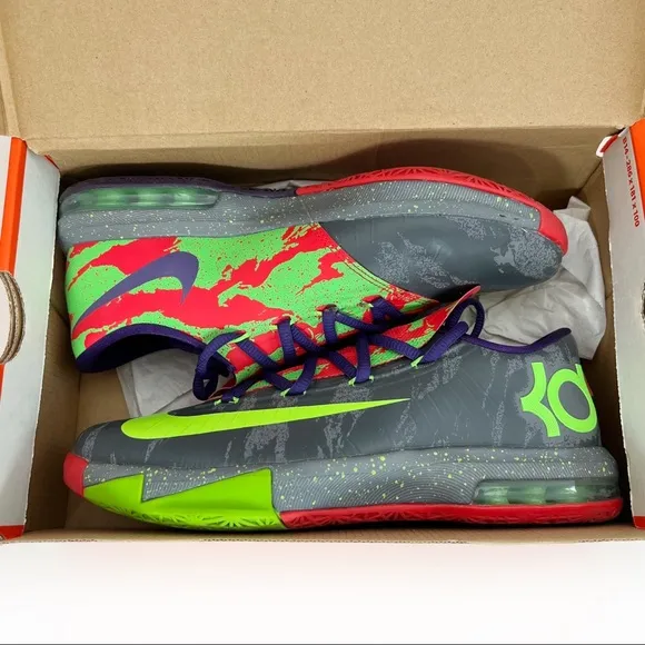 Nike Kevin Durant 6 KD VI Energy Basketball Sneakers Size Youth 6Y / Womens 7.5