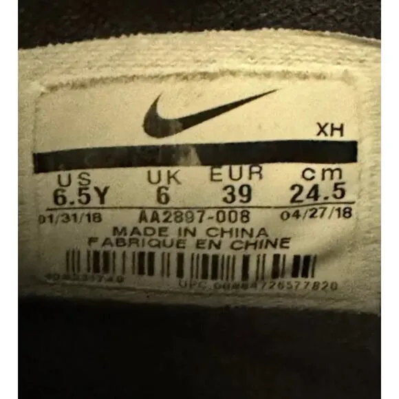 Nike Kyrie 4 GS Mid Boys Triple Black Mesh Basketball Sneakers Shoes Size 6.5Y
