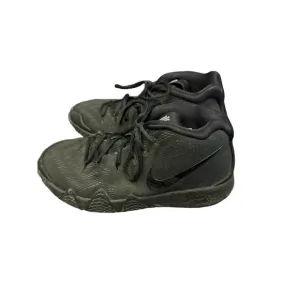 Nike Kyrie 4 GS Mid Boys Triple Black Mesh Basketball Sneakers Shoes Size 6.5Y