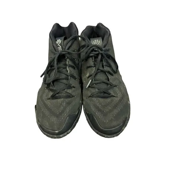 Nike Kyrie 4 GS Mid Boys Triple Black Mesh Basketball Sneakers Shoes Size 6.5Y