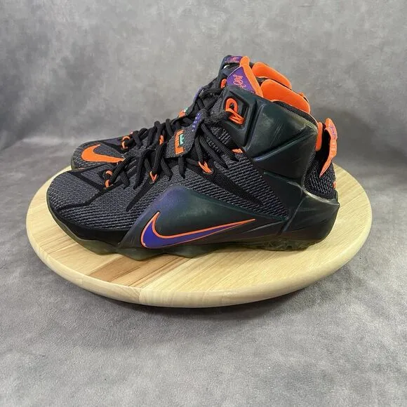 Nike LeBron 12 XII Instinct Purple Crimson Mens 7.5 Athletic Sneakers Shoes