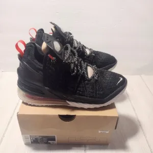 Nike LeBron 18 Black University Red Sneakers Shoes Size 6.5