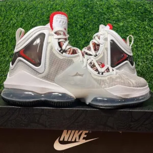 Nike LeBron 19 XIX Sketch White Red
