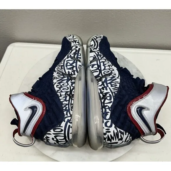 Nike LeBron 4 Cold Blue Graffiti Sneakers Size 9.5 Mens Shoes Basketball