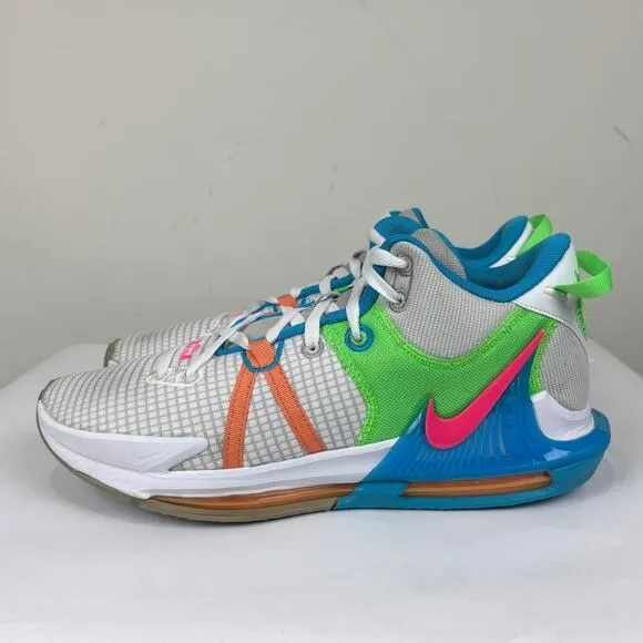 Nike LeBron Witness 7 Grey Fog Multi Color Sneakers Shoes Men's 13 DM1123-003