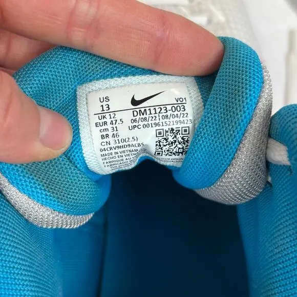 Nike LeBron Witness 7 Grey Fog Multi Color Sneakers Shoes Men's 13 DM1123-003
