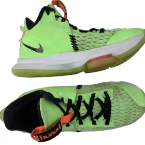 Nike LeBron Witness V5 Basketball Shoes Neon Green Size 8.5 US 7914 Used