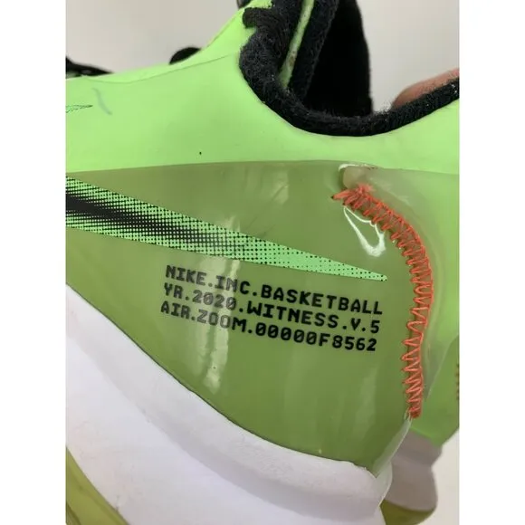Nike LeBron Witness V5 Basketball Shoes Neon Green Size 8.5 US 7914 Used