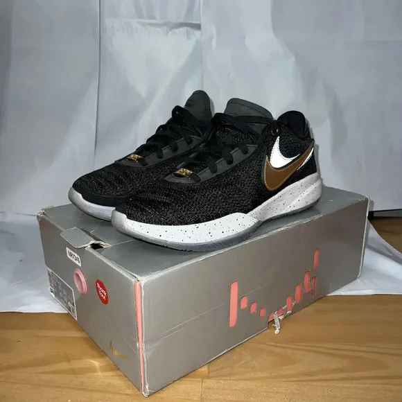 Nike Lebron XX DJ5423-003 Sneakers Men's 9.5 Black White Basketball Shoes BBS61