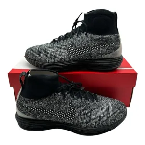 Nike Lunar Magista II Flyknit FC Shoes Mens 10 Black White Sneakers 876385-001