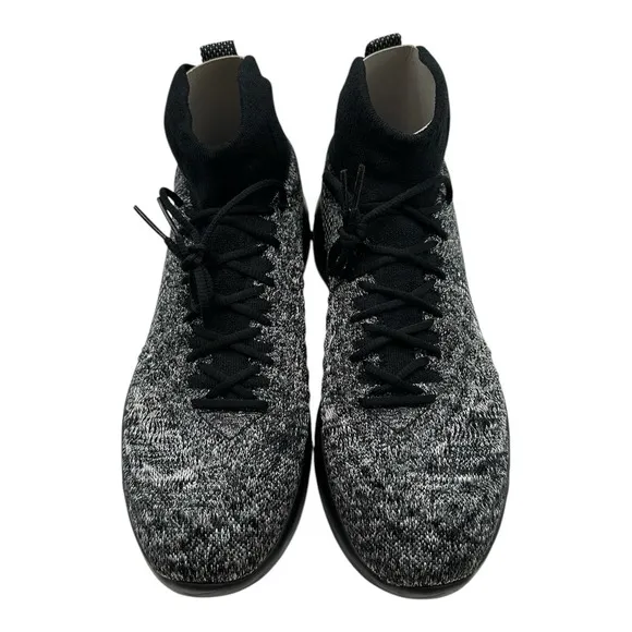 Nike Lunar Magista II Flyknit FC Shoes Mens 11.5 Black White Sneakers 876385-001