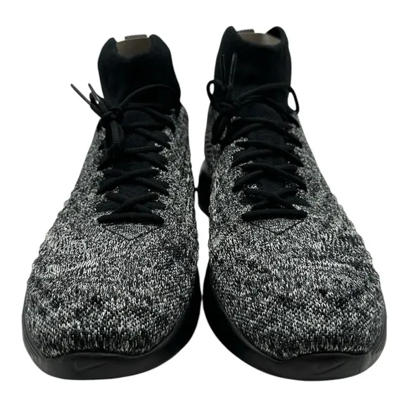Nike Lunar Magista II Flyknit FC Shoes Mens 11.5 Black White Sneakers 876385-001