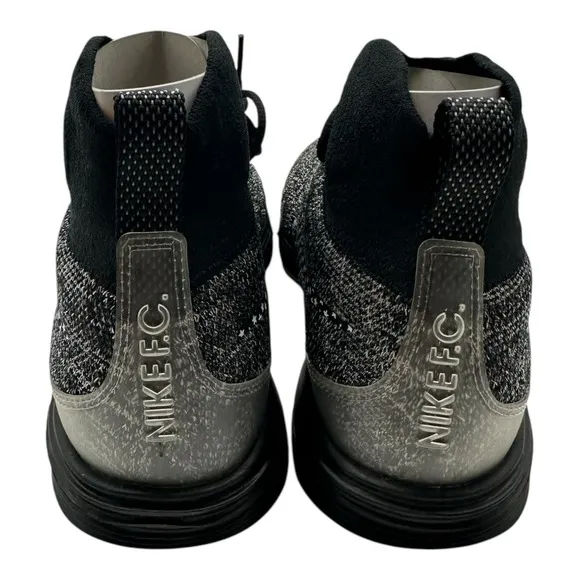 Nike Lunar Magista II Flyknit FC Shoes Mens 11.5 Black White Sneakers 876385-001