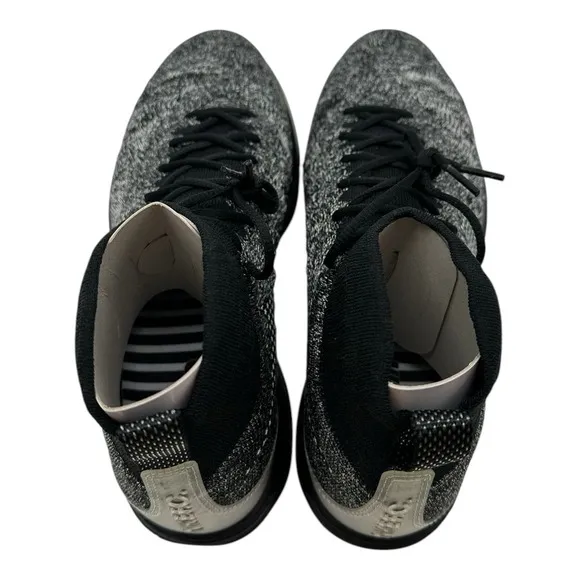 Nike Lunar Magista II Flyknit FC Shoes Mens 11.5 Black White Sneakers 876385-001
