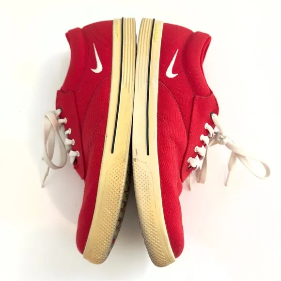 Nike Lunarlon Swingtip Red Canvas Golf Shoes Sz 10