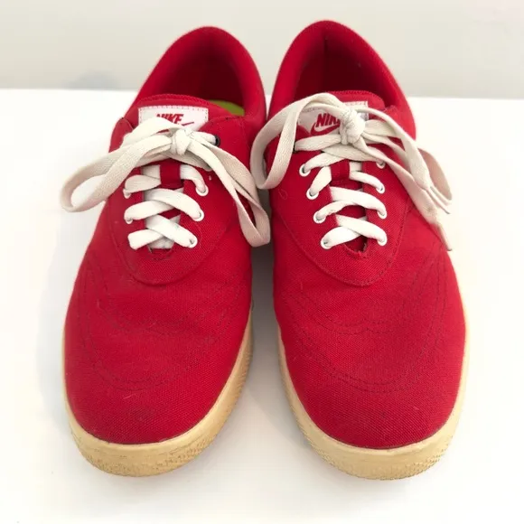 Nike Lunarlon Swingtip Red Canvas Golf Shoes Sz 10