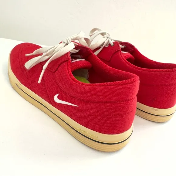 Nike Lunarlon Swingtip Red Canvas Golf Shoes Sz 10