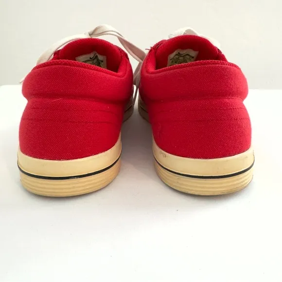 Nike Lunarlon Swingtip Red Canvas Golf Shoes Sz 10
