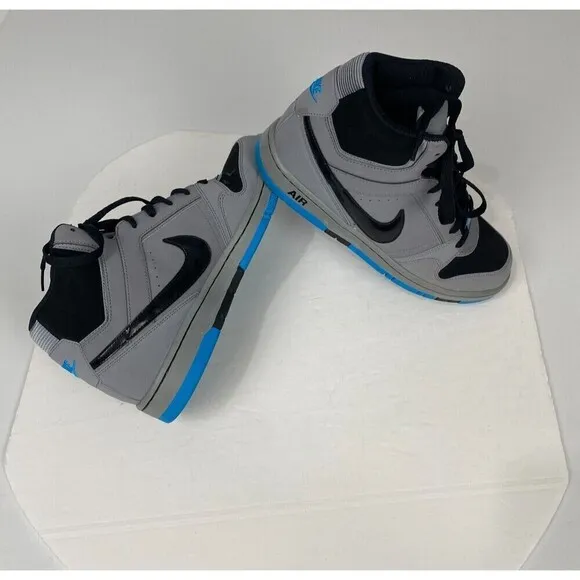 Nike Mens Air 407036-044 Gray/Black/Blue Basketball Shoes Sneakers Size 9 2012