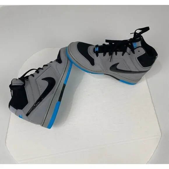 Nike Mens Air 407036-044 Gray/Black/Blue Basketball Shoes Sneakers Size 9 2012