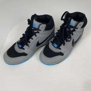Nike Mens Air 407036-044 Gray/Black/Blue Basketball Shoes Sneakers Size 9 2012