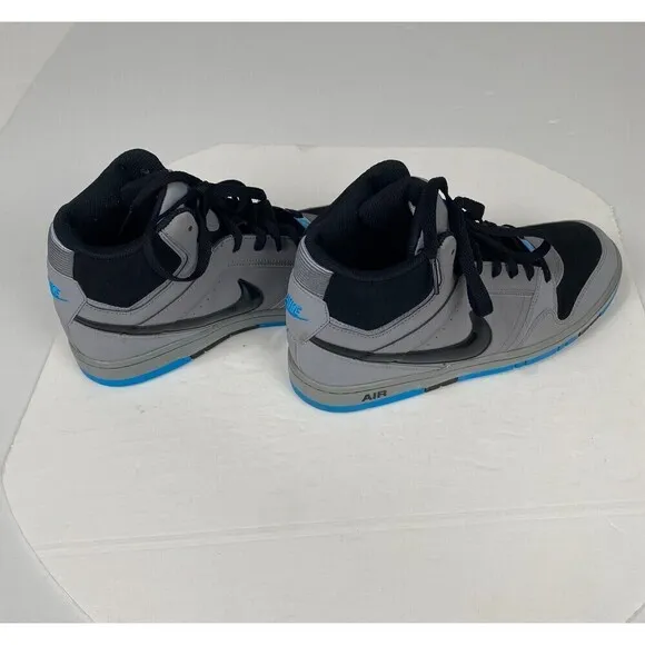 Nike Mens Air 407036-044 Gray/Black/Blue Basketball Shoes Sneakers Size 9 2012